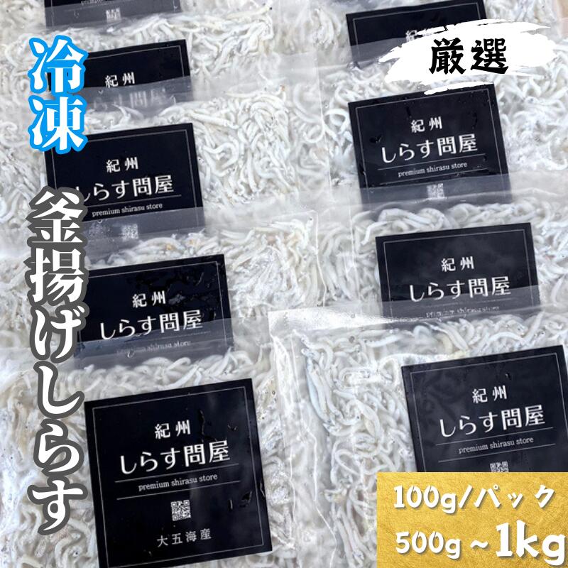 【ふるさと納税】しらす 釜揚げしらす 冷凍 500g 700g 1kg（100g/パック） / シラス 厳選 小分け 冷凍便※離島への配送不可