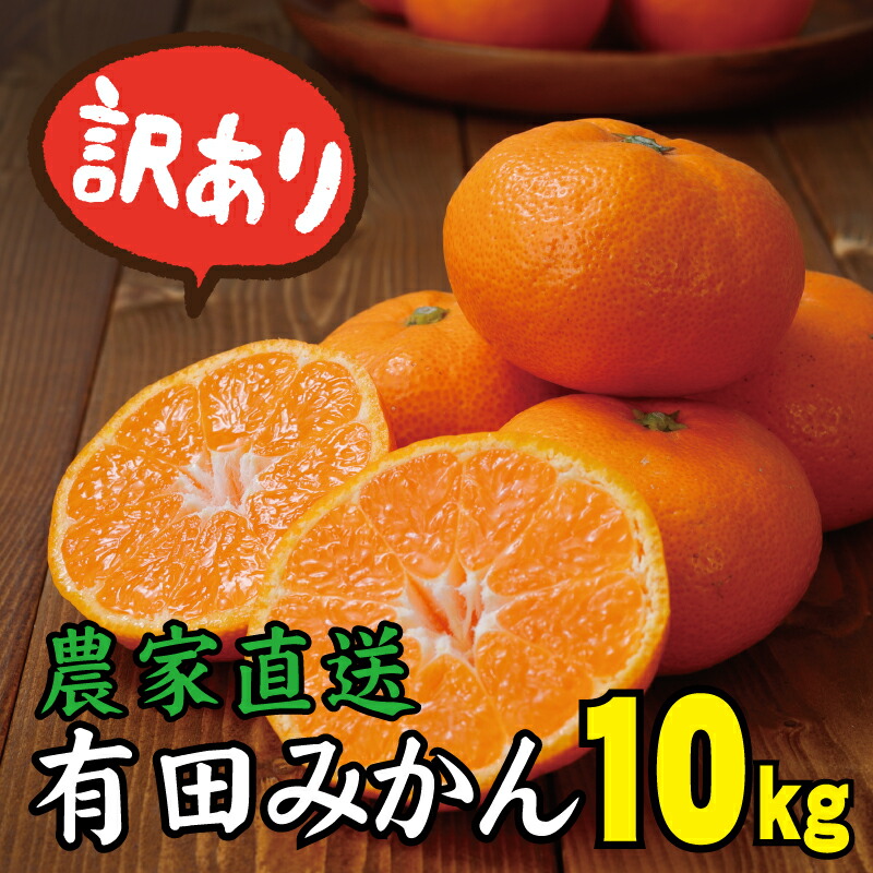 市場 ふるさと納税 約10kg 農家直送 有田みかん 訳ありみかん 11月中旬頃より順次発送 サイズ混合 訳あり