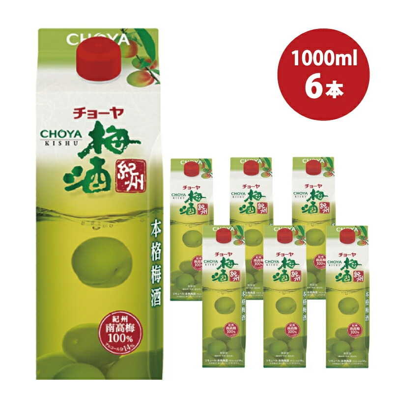 【ふるさと納税】チョーヤ 梅酒紀州　1Ｌパック×6本（1ケース）/梅酒 梅 ウメ お酒 リキュール 酒 紀州 和歌山 CHOYA 国産