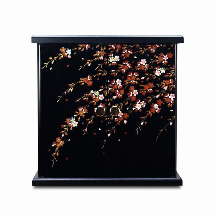 【ふるさと納税】タツ手工芸品 紀州ペンキ塗り ミニ仏壇 雅 小 しだれ桜 【Tk166】 | 仏壇 日装置 一般受け おすすめ 貨物輸送無料