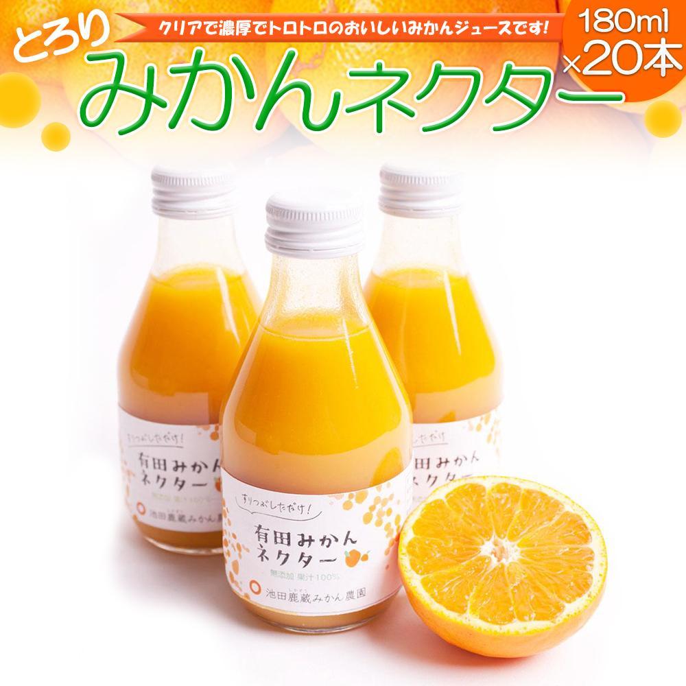 【ふるさと納税】とろり　みかんネクター180ml×20本［IKE233］ | フルーツ 果物 くだもの 食品 人気 おすすめ 送料無料