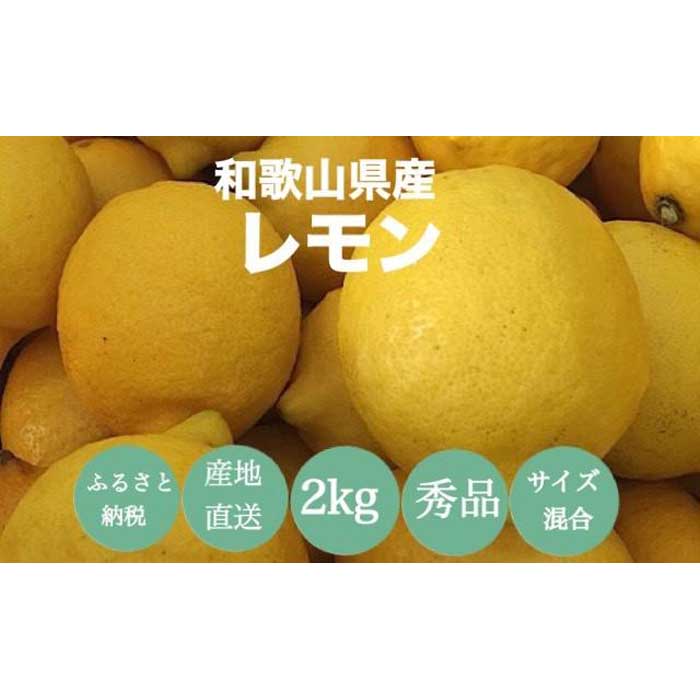 和歌山県産 レモン 2kg サイズ混合
