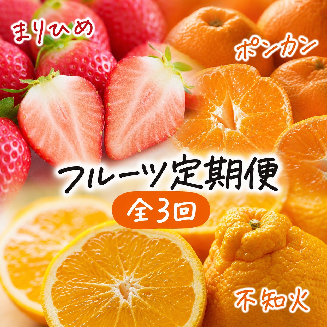 【ふるさと納税】【全3回】【発送月固定定期便】紀州和歌山産旬のフルーツセット(いちご4パック・ポンカン・紀州デコ約5kg)全3回 【tkb450】｜和歌山県太地町