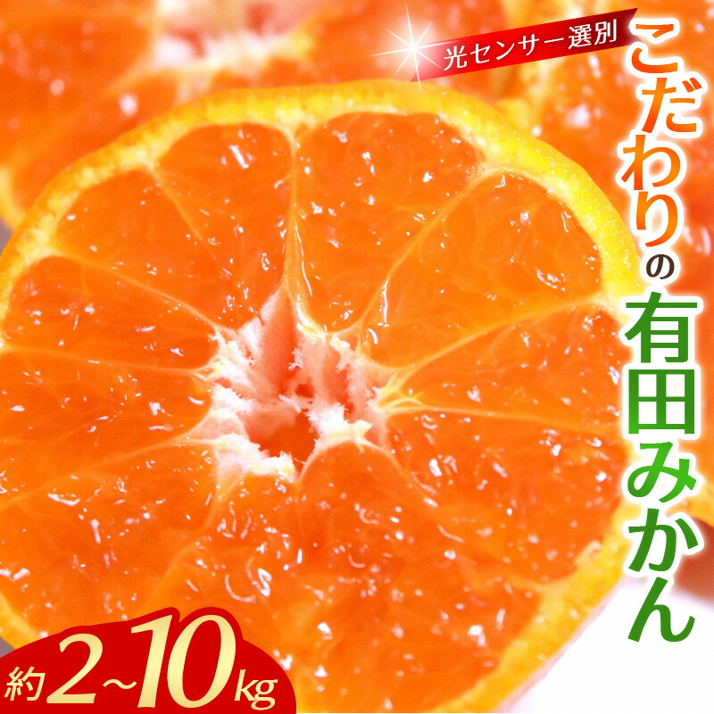 【ふるさと納税】 みかん こだわりの有田みかん 2kg～10kg 光センサー選別 10月発送 11月発送 12月発送 1月発送 / 温州みかん 蜜柑 mikan 家庭用 糖度 柑橘 果物 フルーツ 有機肥料 北海道配送 農家直送 産地直送 送料無料 古座川町 和歌山県