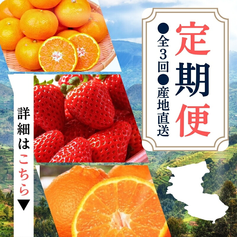 【ふるさと納税】 【定期便】●全3回● 産地直送 定期便【温州みかん・まりひめ・紀州デコ】 / フルーツ 果物 みかん いちご 旬 定期便|和歌山県古座川町