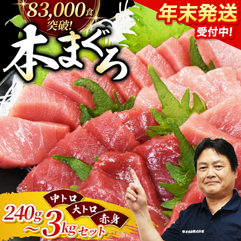 本マグロ トロ＆赤身セット 240gの返礼品画像