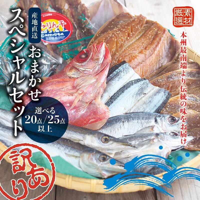 【ふるさと納税】 おざきのひもの 「おまかせスペシャルセット」 訳あり たっぷり 20点以上 or 25点以上  / ひもの 干物 干物セット 訳あり干物 魚 セット 串本町