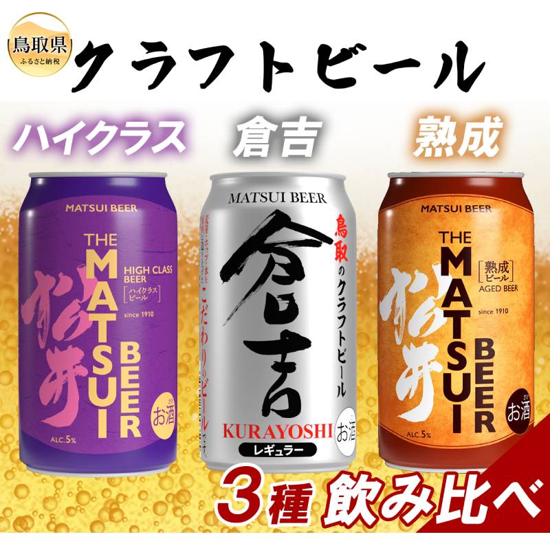 【ふるさと納税】（鳥取・松井酒造）クラフトビール3種　マツイ飲み比べセット_T2600538｜鳥取県 10,800円
