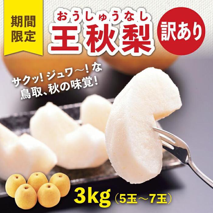 【ふるさと納税】訳あり 王秋梨 3kg【やぶやフルーツガーデン】