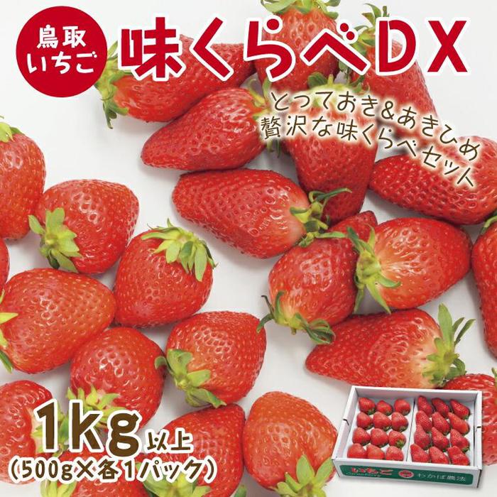 【ふるさと納税】味くらべDX 1kg 鳥取いちご【とみハウス】 | 送料無料