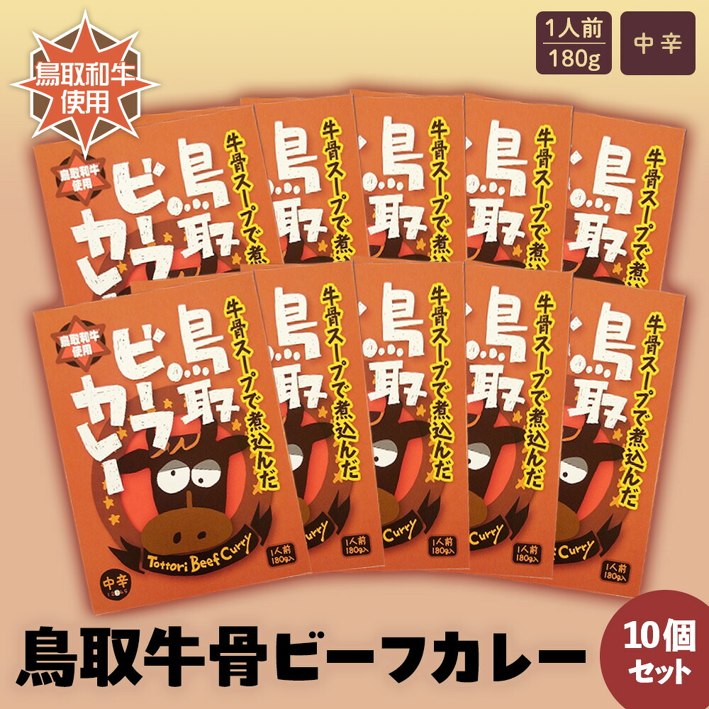 【ふるさと納税】鳥取 ビーフカレー 10個 セット レトルト 常温 備蓄 非常食|鳥取県倉吉市