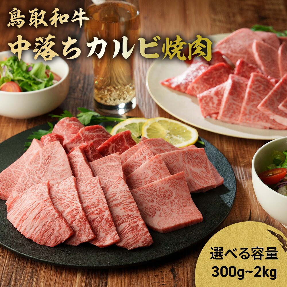 【ふるさと納税】鳥取和牛 中落ちカルビ焼肉 300g～2kg(500g&times;4) ブランド牛 牛肉 焼き肉 焼肉 和牛 黒毛和牛 肉 カルビ バラ BBQ 冷凍 鳥取県 倉吉市｜鳥取県倉吉市