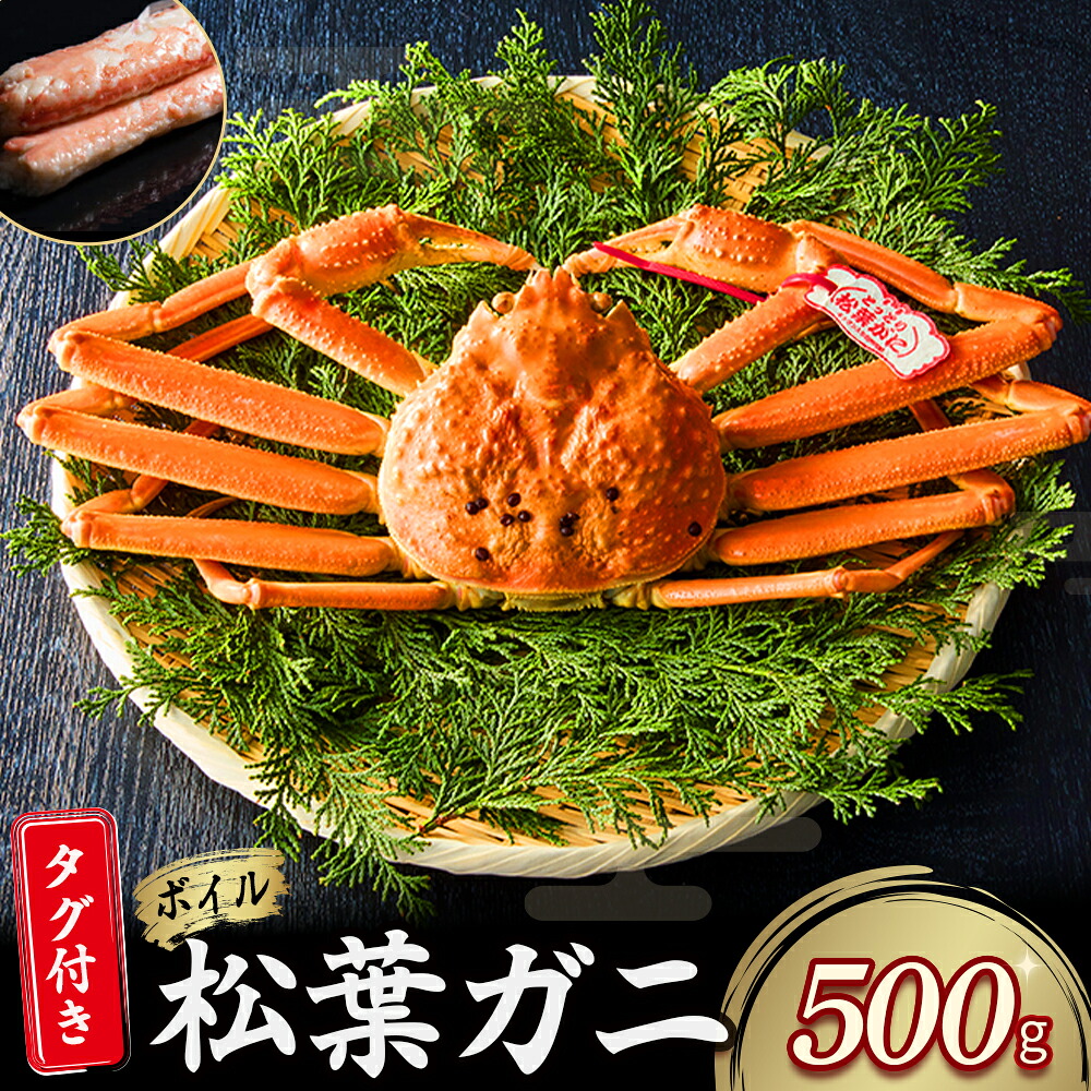 【ふるさと納税】【先行予約】【魚倉】タグ付きボイル松葉ガニ（500g） 冷蔵 カニ ボイル 松葉ガニ タグ付き 新鮮 カニ爪 ズワイガニ ずわいがに 国産 鮮度抜群 限定価格 限定寄付額 鳥取県 倉吉市｜鳥取県倉吉市