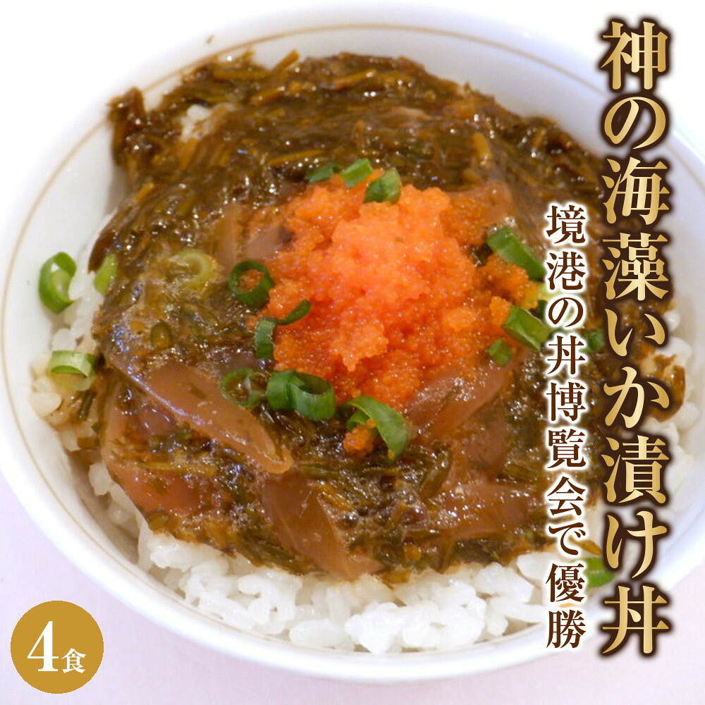 【ふるさと納税】神の海藻いか漬け丼 (4食)