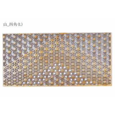 【ふるさと納税】智頭杉のプレイスマット ー組子模様ー 山 四角 Lサイズ【1373032】|鳥取県智頭町