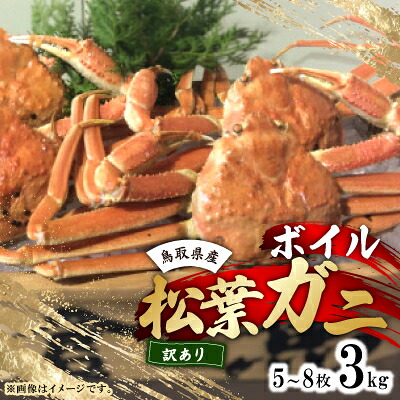 【ふるさと納税】鳥取県産　ボイル松葉ガニおまかせ　3kg【配送不可地域：離島・北海道・沖縄県・東北・関東・信越、北陸・東海・九州】【1536366】