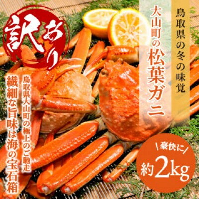【ふるさと納税】【11月中旬以降順次発送】[冷凍]訳あり松葉ガニ約2kg詰め合わせ　 OM-13-1【配送不可地域：離島】【1745592】｜鳥取県智頭町