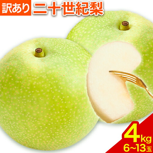 【ふるさと納税】【訳あり】二十世紀梨 約4kg (6~13玉) L~5Lサイズ 《2025年8月下旬-10月上旬頃発送予定》鳥取県 八頭町 梨 なし ナシ 果物 フルーツ ご家庭用　　先行予約　ふるさと納税　送料無料　甘い　果実　果汁　デザート