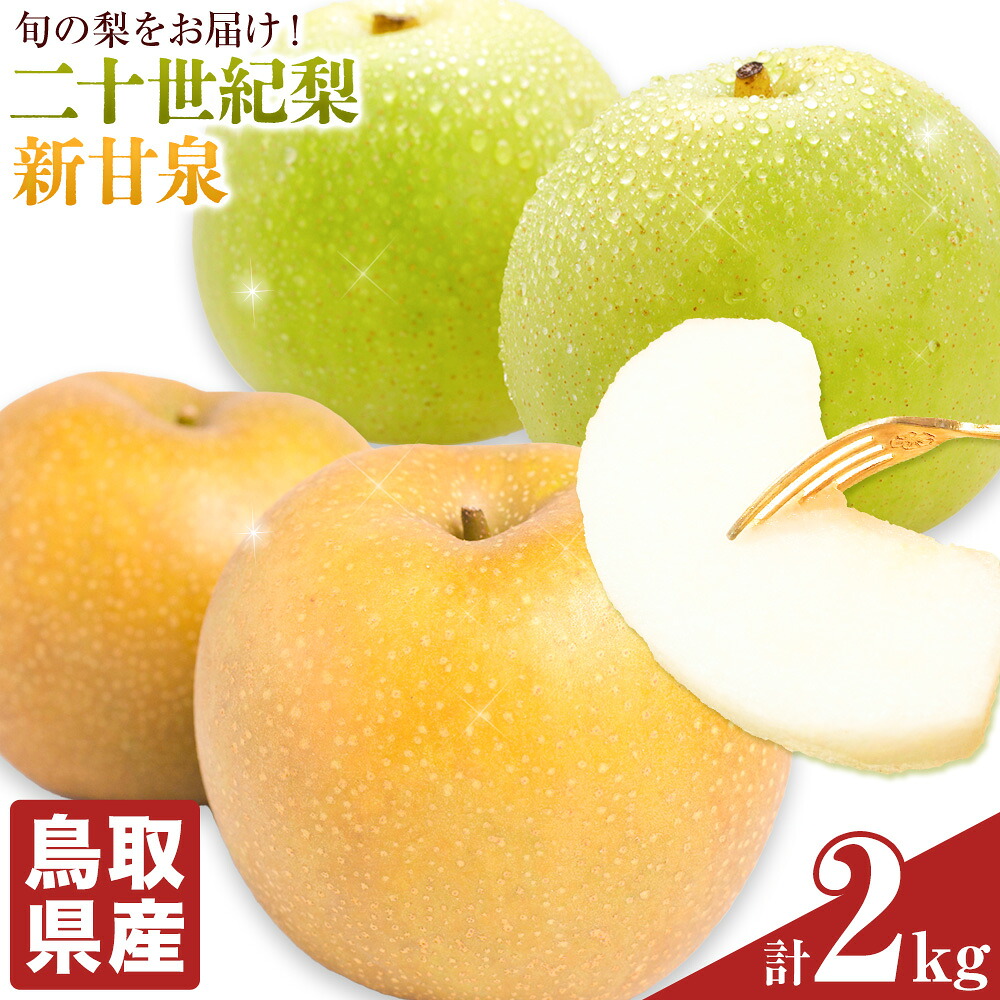 【ふるさと納税】鳥取県産 季節の梨 詰め合わせ 約2kg 二十世紀梨 新甘泉 《2026年8月下旬-9月下旬頃出荷予定(土日祝除く)》 梨 訳あり ご家庭用 鳥取県 八頭町 なし 果物 フルーツ 特産品 送料無料 果汁 デザート 八頭 しんかんせん 20世紀
