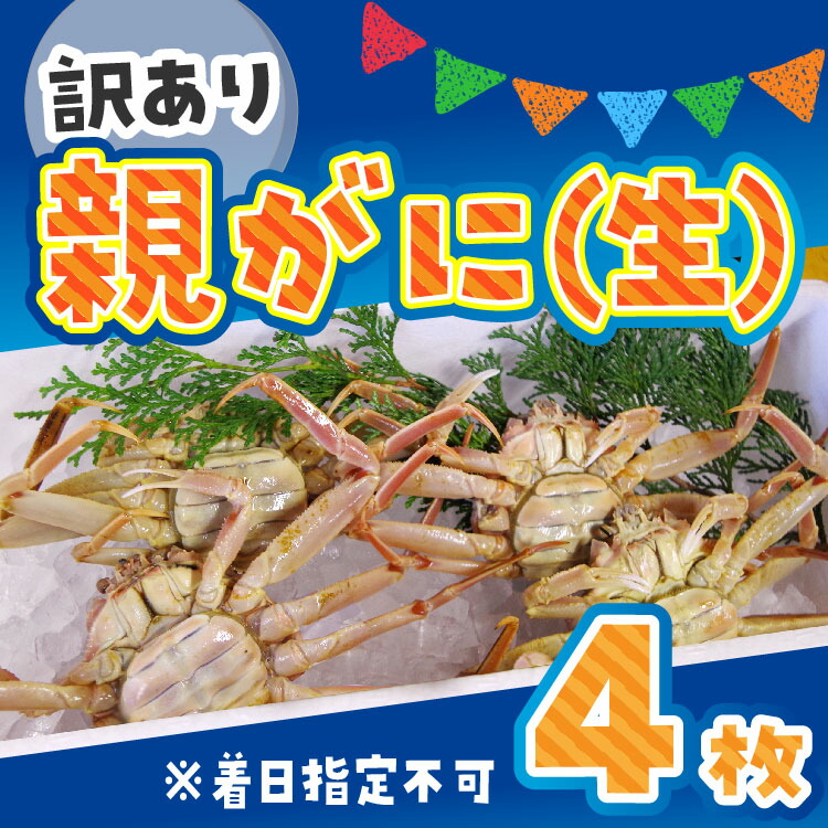 10.訳あり セコガニ(親がに) (生) 4枚 ※着日指定不可