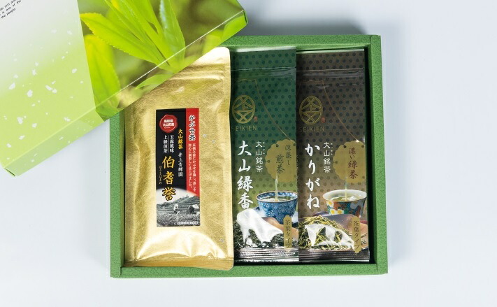 【ふるさと納税】IN-04 お茶屋さんのおいしいお茶 「井上青輝園」のかぶせ茶セット 鳥取県 鳥取県産 大山町 大山 お土産 返礼品 国産 お取り寄せ ご当地