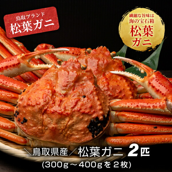 【ふるさと納税】OM-17 【冷凍】ボイル松葉ガニ（300ｇ～400ｇを２枚）鳥取県産 松葉ガニ ズワイガニ かに 松葉蟹 ずわいがに　カニ 松葉がに 蟹 魚介 海鮮 送料無料 鳥取県 大山町 【11月下旬以降発送】｜鳥取県大山町