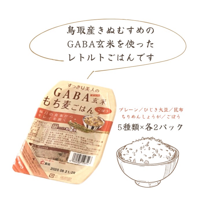 【ふるさと納税】GABA玄米もち麦パックごはん 5種類セット（10パック入り）きぬむすめ JA  0938