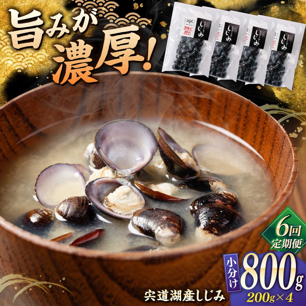 【ふるさと納税】【全6回定期便】しじみ 宍道湖産 「しじみ」 200g×4 島根県松江市/有限会社ヤマヲ水産[ALDB022]宍道湖産 シジミ しじみ 蜆 砂抜き済 味噌汁 スープ 魚貝類 貝 真空 小分け パック お取り寄せ 個包装 簡単 手軽 調理 国産 人気 おすすめ ランキング 55,000円