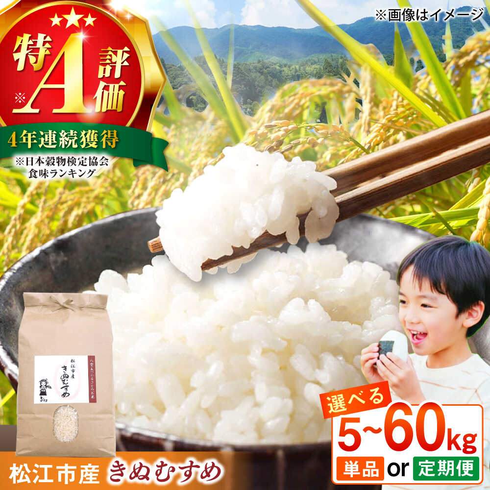 【ふるさと納税】【寄附額改定】令和7年産 きぬむすめ 白米 5kg 10kg 60kg 特A 島根県松江市/フジキコーポレーション株式会社[ALDS020]｜米 きぬむすめ 白米 精米 ブランド米 特A評価 令和7年 国産 数量限定 選べる容量 島根県産 人気 お取り寄せ 産地直送 送料無料 [201184]｜島根県松江市