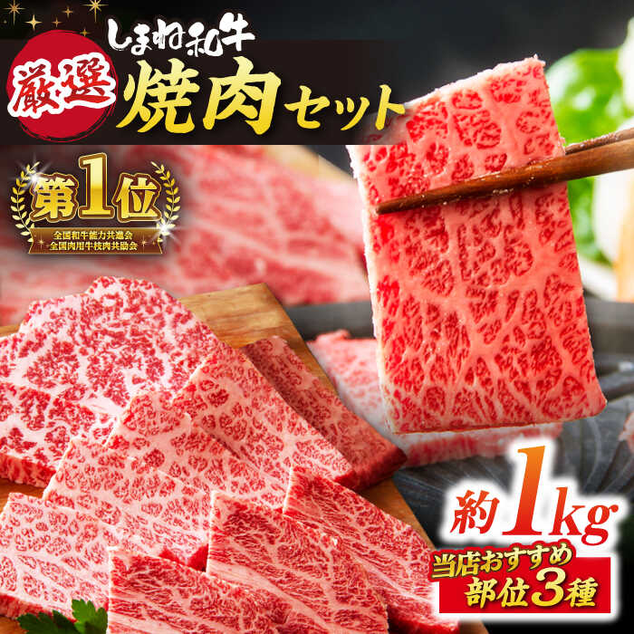 【ふるさと納税】和牛 極上厳選！受賞歴多数 しまね和牛 焼肉セット 部位3種(1kg) 島根県松江市/株式会社O.R.C[ALEF003]｜ しまね和牛 和牛 国産 牛肉 肉 黒毛和牛 高級 国産牛 最高級 ブランド牛 霜降り お取り寄せ 焼肉 ギフト 贈り物 贈答 プレゼント 島根 松江｜島根県松江市