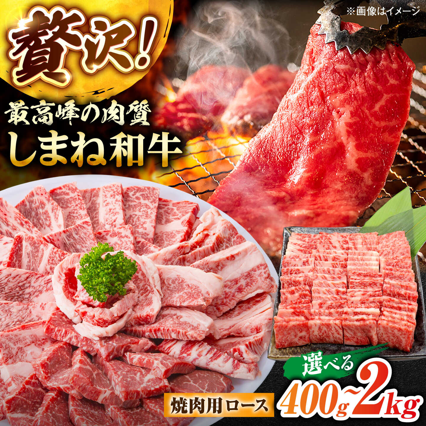 【ふるさと納税】【選べる容量】しまね和牛ロース 400g～2.0kg 焼肉用 島根県松江市/株式会社さんれいフーズ[ALFR004]｜肉 和牛 しまね和牛 ロース 極上 霜降り 焼肉 焼き肉 濃厚 おすすめ BBQ 選べる｜島根県松江市