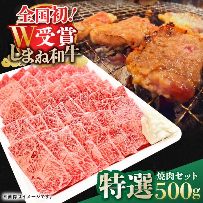 【ふるさと納税】 和牛 特選焼肉セット 500g しまね和牛 島根県松江市/有限会社神戸屋[ALGF003]｜ しまね和牛 牛肉 和牛 黒毛和牛 セット 冷凍 ギフト 最高級 焼き肉 焼肉 国産 高級 贈答 贈り物 特選 詰合せ 神戸屋 人気 おすすめ ランキング 島根県 松江市 島根 松江