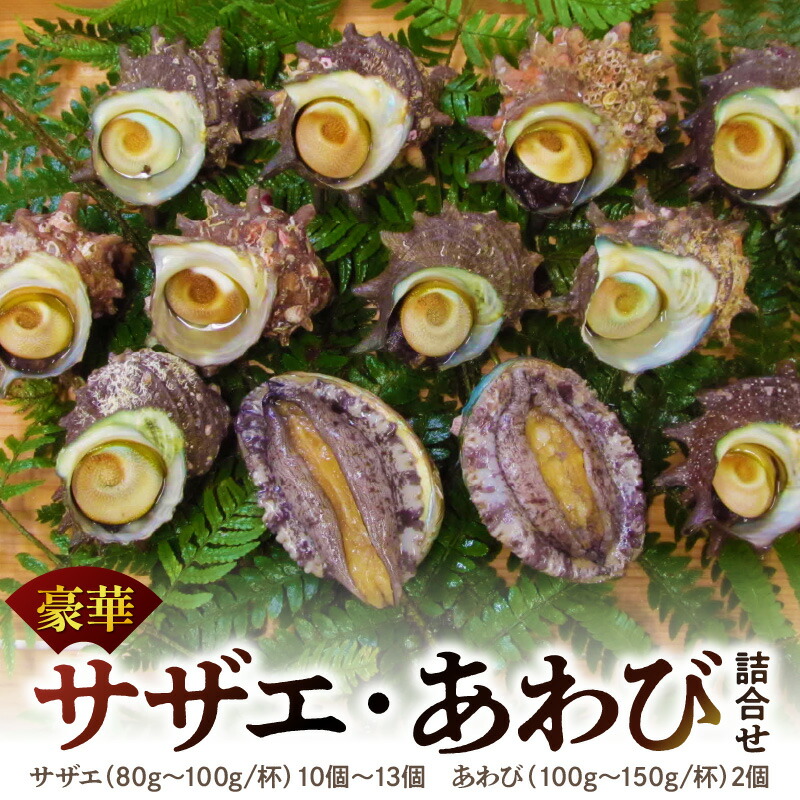【ふるさと納税】【レビューCP対象】豪華サザエ・あわび詰合せ【本田商店】 海鮮 貝 ふるさと納税 サザエ ふるさと納税 あわび 鮑 詰め合わせ セット BBQ バーベキュー 【033_0134】