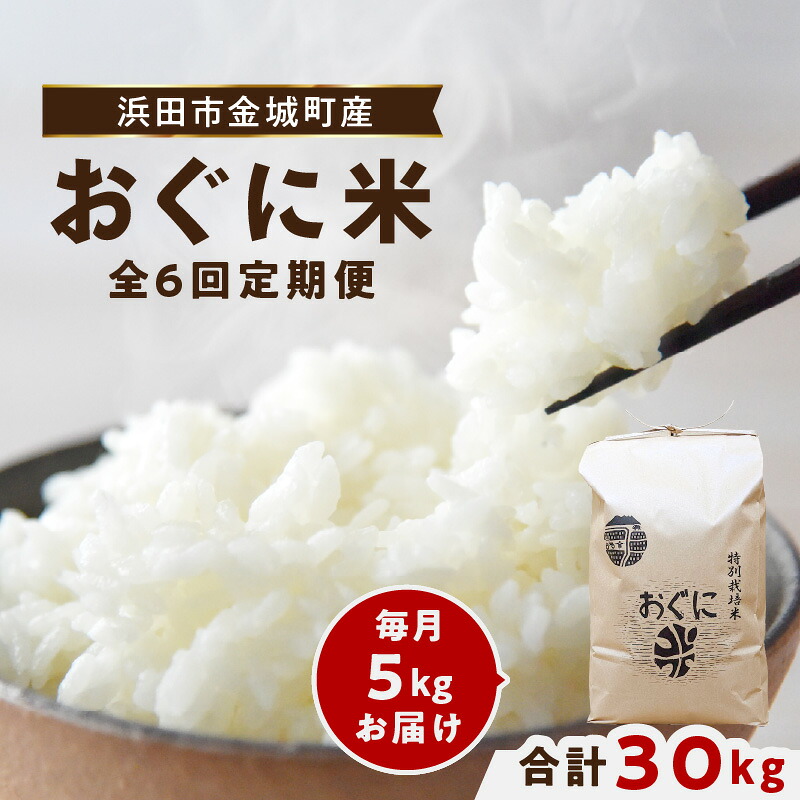 【ふるさと納税】【令和7年産】浜田市金城町産【おぐに米】5kg【定期便】(6回コース) 【071_2074】|島根県浜田市