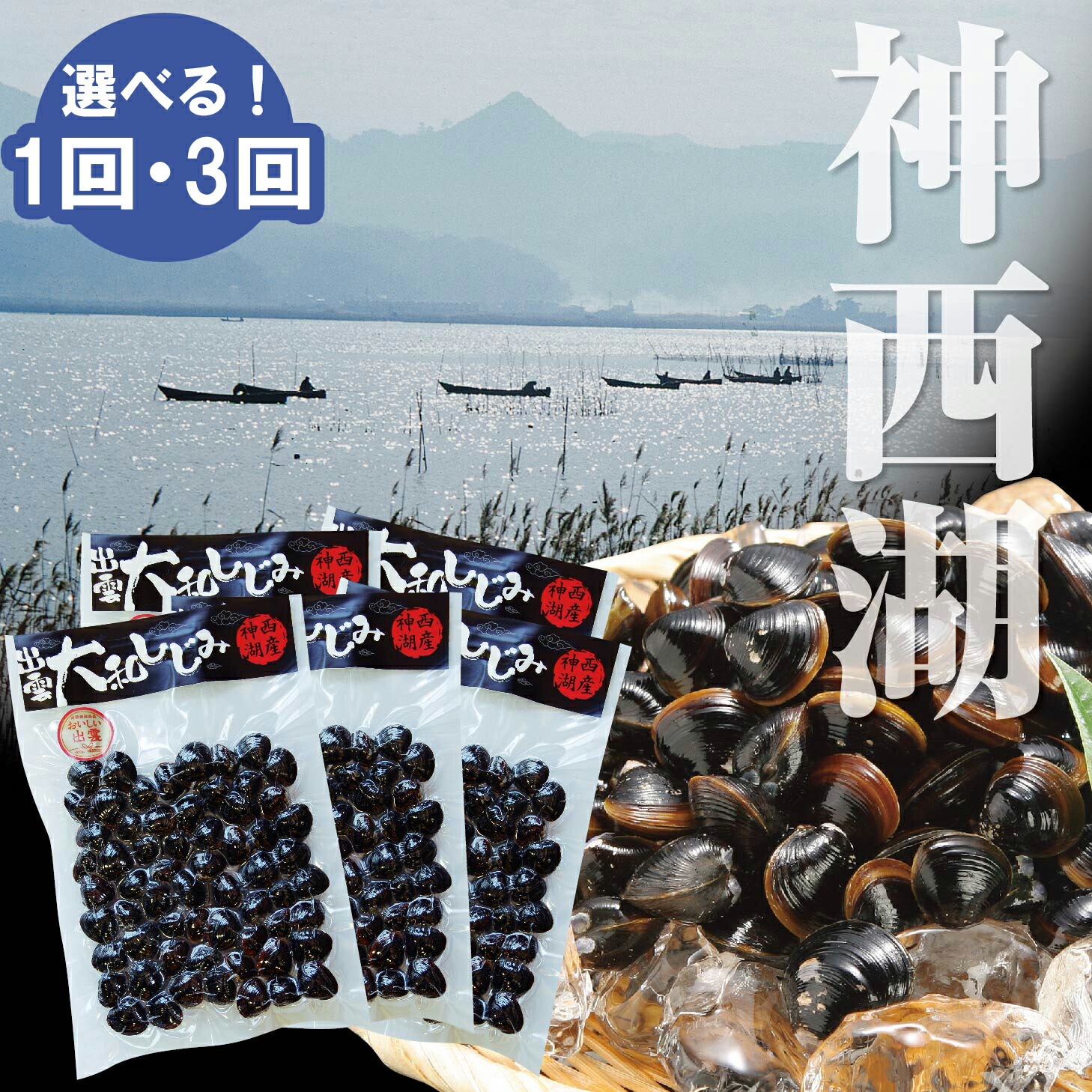 【ふるさと納税】ぷっくり大きな身！食べて美味しい！神西湖産大和しじみ| 約1.2kg (250g×5パック) 定期便 砂抜き済 冷凍 真空パック 貝 詰め合わせ お取り寄せ グルメ  栄養 淡水 海水 料理 調理 レシピ 蜆 島根県 出雲市