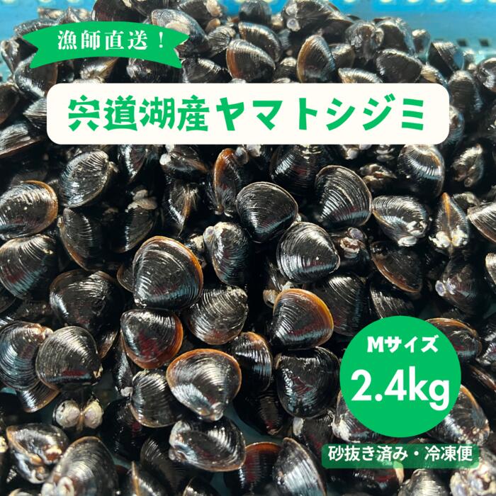 【ふるさと納税】漁師直送！宍道湖産ヤマトシジミ・Mサイズ 冷凍2.4kg / 600g×4袋 砂抜き済 加熱用 新鮮 疲労回復 オルニチンお取り寄せ 特産品 グルメ しじみ汁 小分け