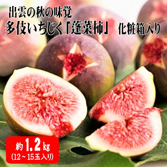 【ふるさと納税】出雲の秋の味覚多伎いちじく「蓬莱柿」1.2kg 化粧箱入り ギフト 贈り物 多伎町 特産 朝採  厳選 最上級品 12玉～15玉