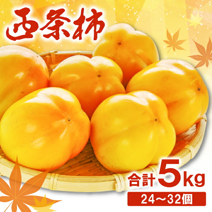 【ふるさと納税】 先行予約 西条柿 24個～32個 5kg 果物 フルーツ かき 季節限定 期間限定 早期予約 10月20日～発送 特産品 お取り寄せ グルメ
