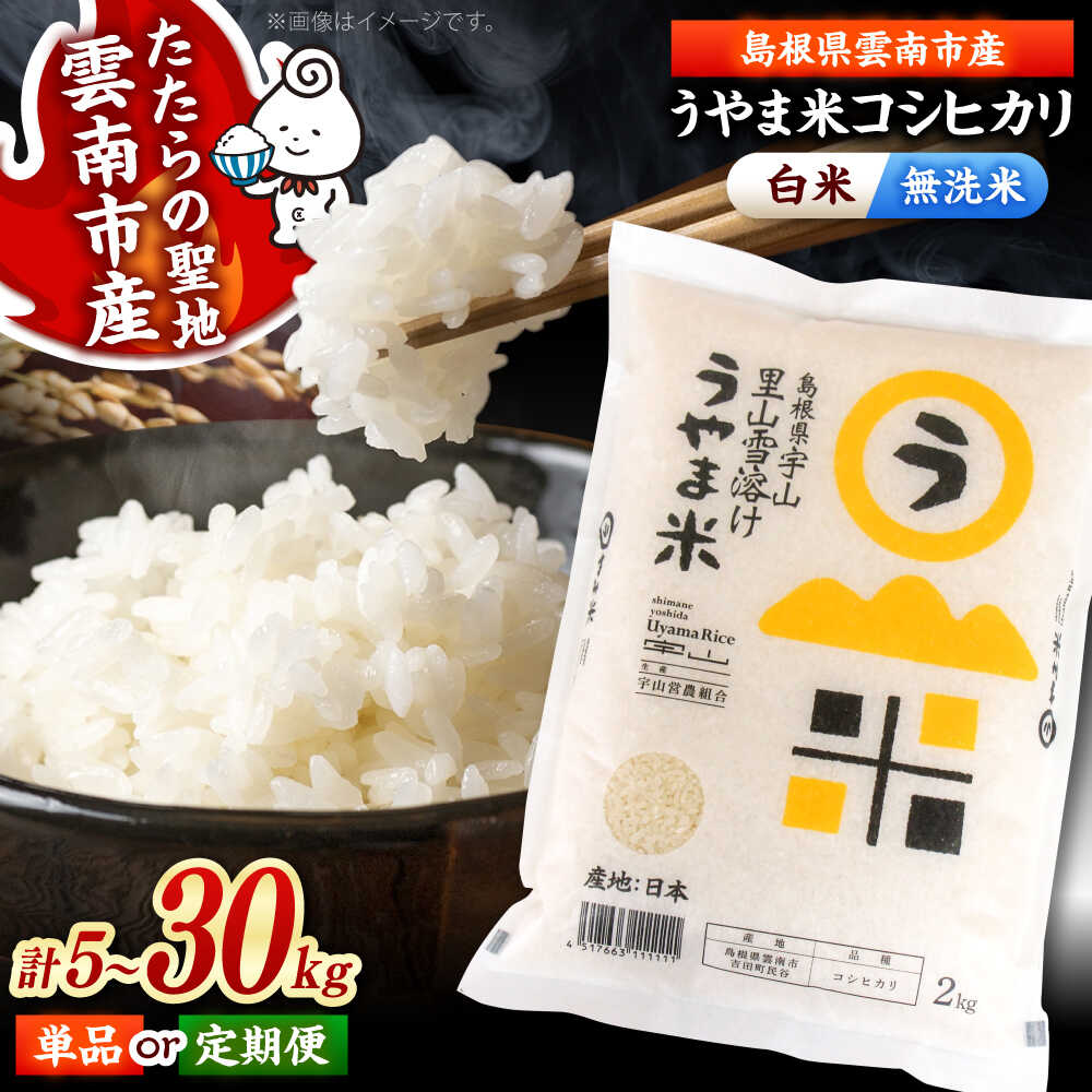 【ふるさと納税】うやま米 コシヒカリ 5kg 8kg 10kg 米 定期便 単品 お米 ご飯 ごはん ライス こしひかり こめ コメ 島根県産 ブランド米 品種米 精米 5キロ 8キロ 10キロ 人気 おすすめ ギフト 島根県雲南市/藤本米穀店[AIDB018]｜島根県雲南市