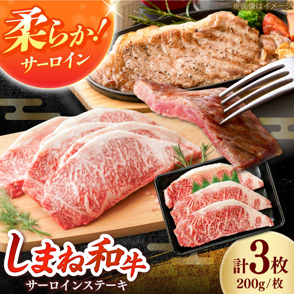 【ふるさと納税】しまね和牛 サーロインステーキ200ｇｘ3枚 和牛 牛肉 ステーキ / 島根県雲南市 / フジキコーポーレーション株式会社[AIEA005]｜島根県雲南市