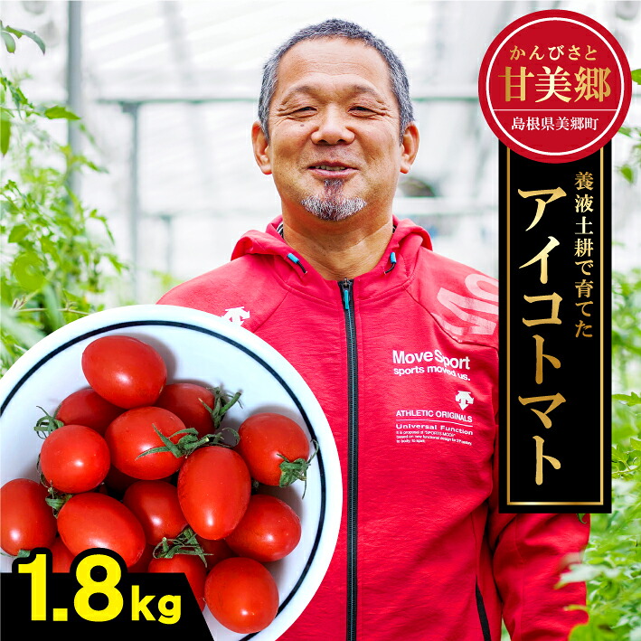 ミニトマト アイコトマト 1 8kg国産 島根県産 邑智郡 美郷町 養液土耕 野菜 生野菜 フルーツトマト アイコ 1 8キロ 期間限定 季節限定 特産品 お取り寄せ 豪華で新しい
