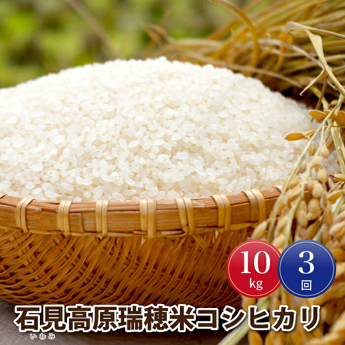 【ふるさと納税】令和7年産【定期便3回】邑南町産石見高原瑞穂米10kg｜島根県邑南町