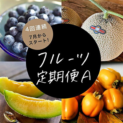 【ふるさと納税】【発送月固定定期便】フルーツ定期便A 旬の美味しい果物を毎月1種全4回【配送不可地域：離島】【4014614】