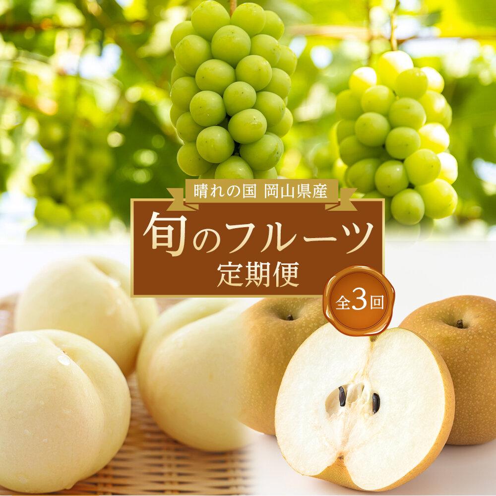 【ふるさと納税】フルーツ 定期便 2025年 先行予約 晴れの国 岡山県産 旬のフルーツ定期便 3回コース-(2) 桃 もも 葡萄 ぶどう 梨　なし　岡山県産 国産 セット ギフト | もも フルーツ 果物 くだもの 食品 人気 おすすめ