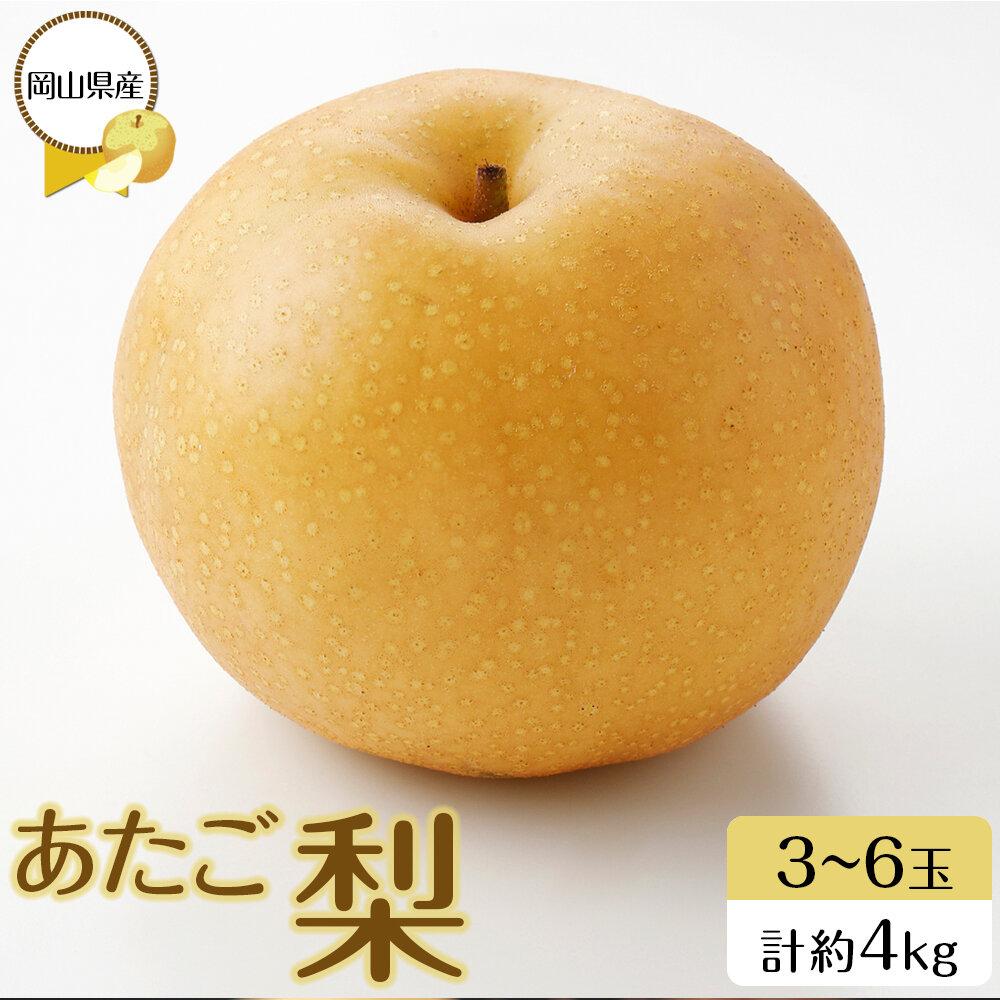 【ふるさと納税】岡山県産 あたご梨 3～6玉 合計約4kg 梨 なし 果物 フルーツ 2026年 | フルーツ 果物 くだもの 食品 人気 おすすめ 送料無料