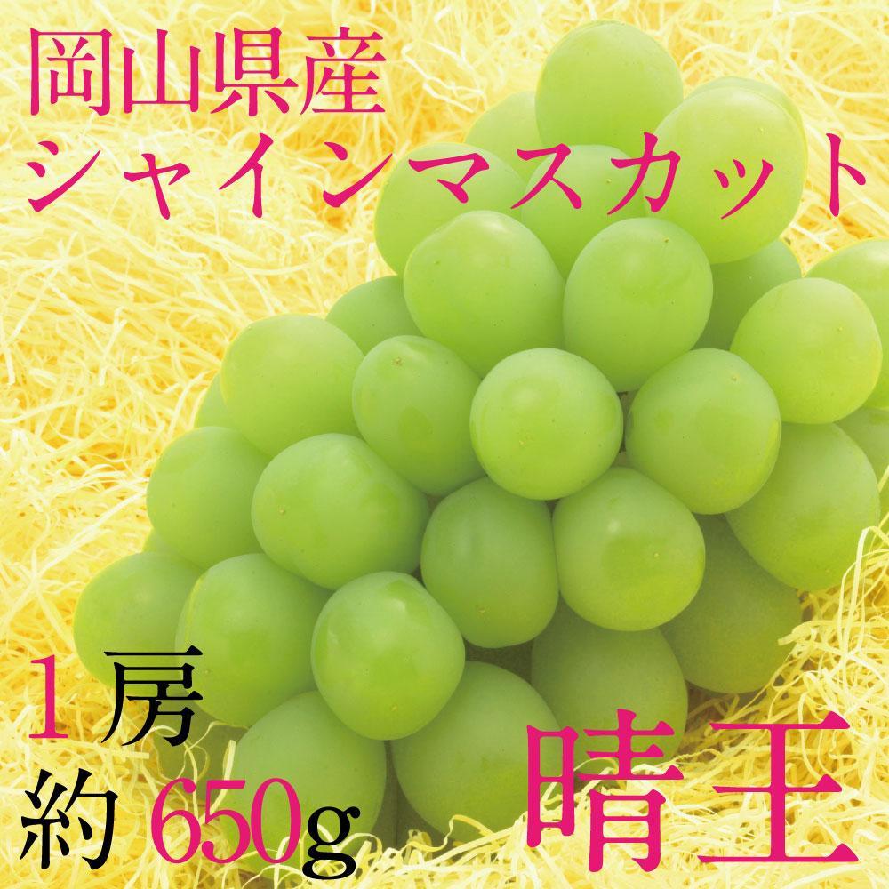 【ふるさと納税】[HS]ぶどう 2026年 9月・10月発送 シャイン マスカット 晴王 1房 約650g ブドウ 葡萄 岡山県産 国産 フルーツ 果物 ギフト | フルーツ 果物 くだもの 食品 人気 おすすめ 送料無料｜岡山県岡山市