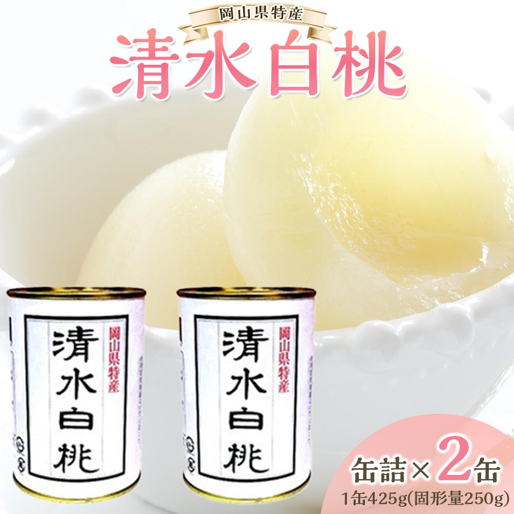 【ふるさと納税】角南製造所 清水白桃缶詰 2缶セット | 食品 加工食品 人気 おすすめ 送料無料
