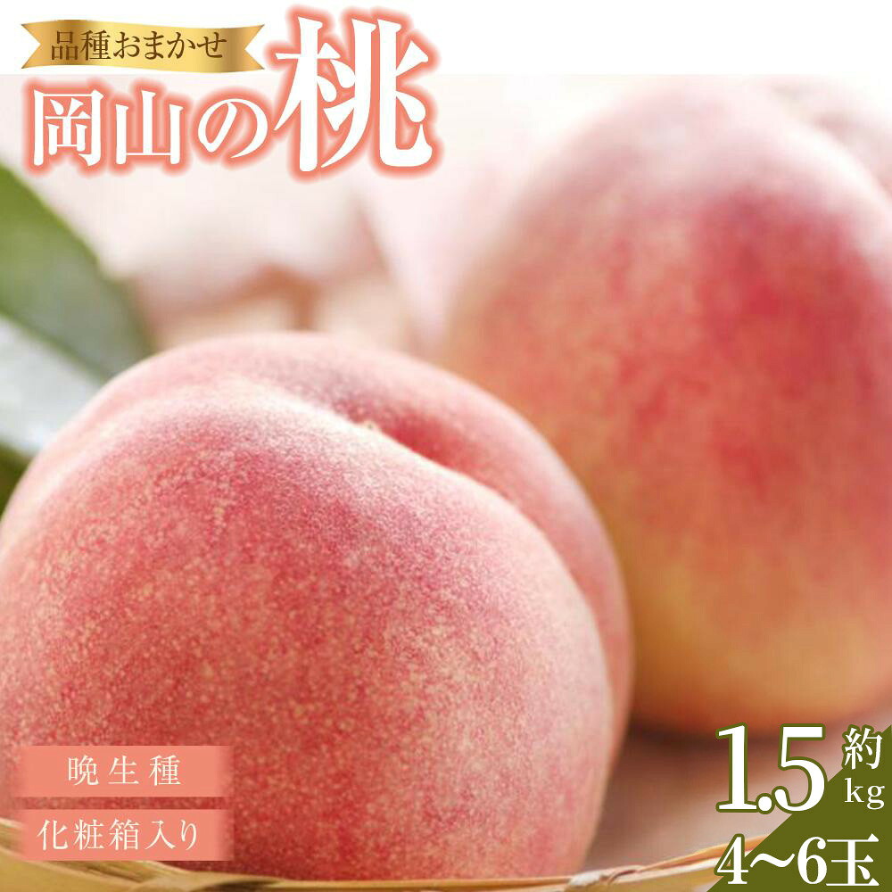 【ふるさと納税】桃 2026年 岡山の桃(晩生種)約1.6kg 4~6玉 もも モモ 岡山県産 国産 フルーツ 果物 ギフト 横木農園 | もも フルーツ 果物 くだもの 食品 人気 おすすめ 送料無料|岡山県岡山市