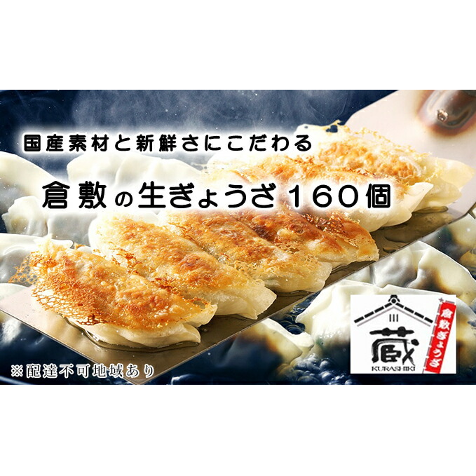 合計160個 倉敷ぎょうざ120個 黒ぎょうざ40個セット 特製タレ付 配達