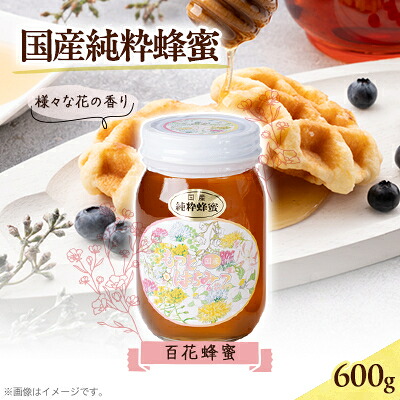 【ふるさと納税】津山市産 百花蜂蜜　600g_ 岡山県産 百花蜂蜜 600g はちみつ ハチミツ 国産 岡山県 津山市 贈答 ギフト おすすめ 人気 送料無料 【1605212】｜岡山県津山市
